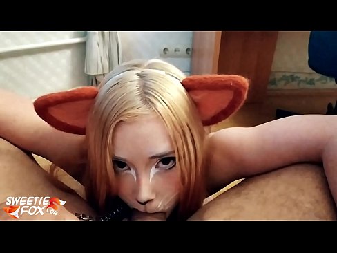 ❤️ Кицунэ глытае член і канчае ў рот Сэкс-відэа у нас